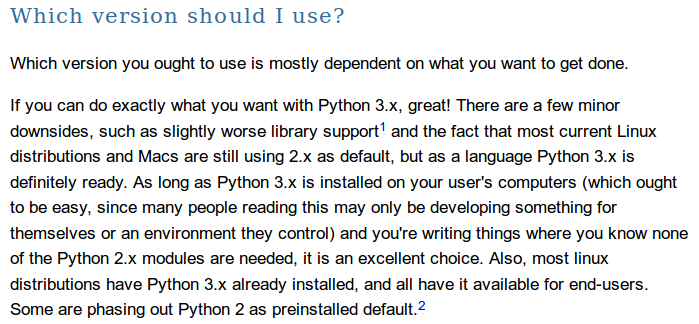 Which Python version should I choose?
