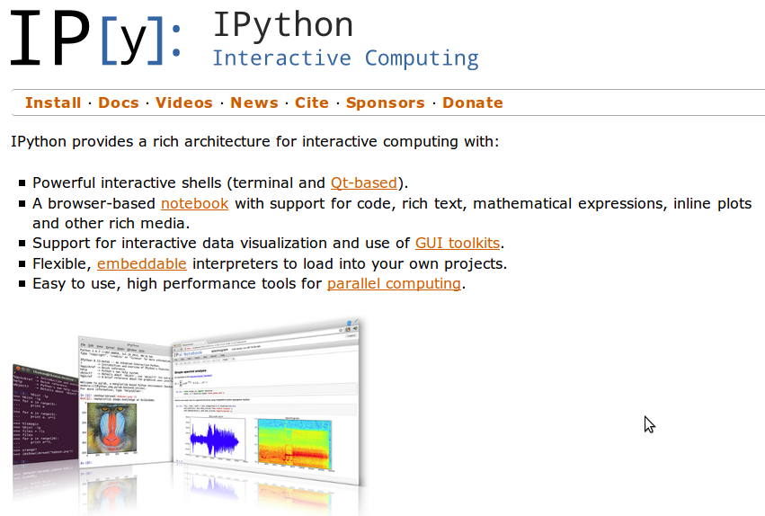 The IPython homepage